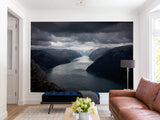 Non-Woven Mural Nature-Inspired Fjord Wallpaper – Scenic Wall Mural For Bedroom Or Living Room