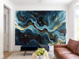 Incredible Design Accent Wall Self-Adhesive Wallpaper For Creative Office Or Living Room Design "Blue Domination"