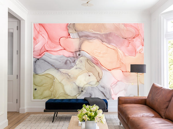 Art Wallpaper for Home Design Peel and Stick Wallpaper Abstract in Various Colors for Workspace and Office 🎨