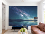 3D Peel and Stick Full Wall Mural – Milky Way Over Mountains for Living Room or Bedroom