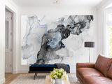 Non-Woven Wall Wallpaper For Office, Art Design For Bedroom, Abstraction Mural "Black And White Haze"