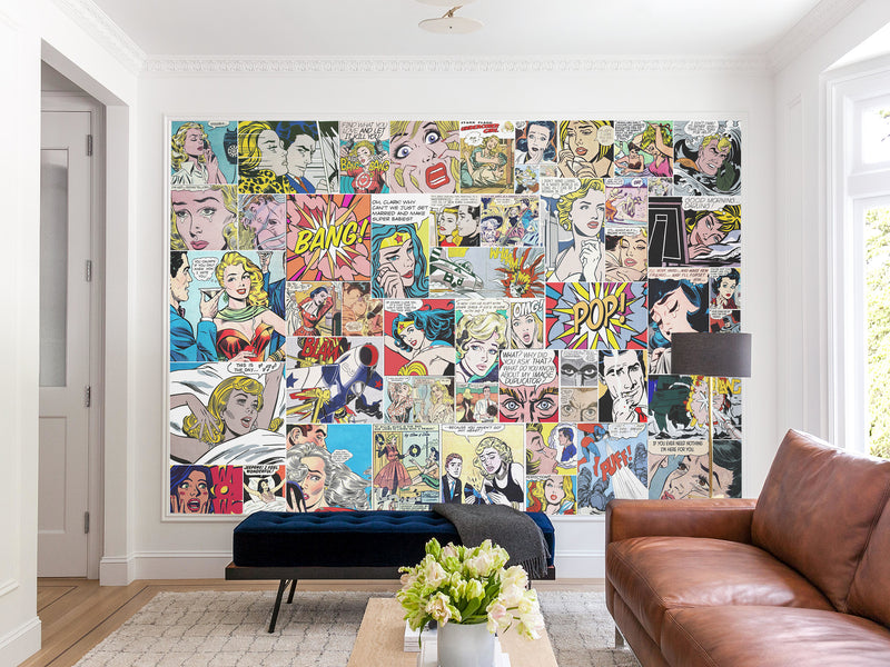 Wall mural 3D self-adhesive in the bedroom, kitchen, hall “Pop art comic”