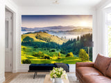 Self-Adhesive Eco Wallpaper For Bedroom, Living Room "Beauty Of The Carpathian Mountains"