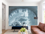 Abstract Composition For Office Peel and Stick Mural 'Abstract Vision Of Waves In Cave' Full-Wall Design Suitable For Living Room, Bedroom 🌊