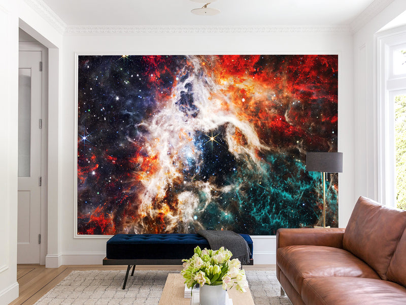 Peel and Stick Wall Mural 3D Print for Bedroom “Infinity of the Galaxy”