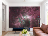 Non-Woven Wallpaper Design “Nebula with Stars” Wall Mural for Bedroom & Living Room