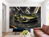 Peel and stick Wall Mural Inspired by LAMBORGHINI – Bold Wallpaper for Room, Garage or Gym