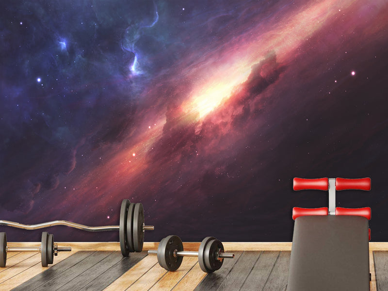 Peel and Stick Wall Mural Full-Wall Photo Wallpaper "Cosmic Nebula" Design For Bedroom Or Living Room
