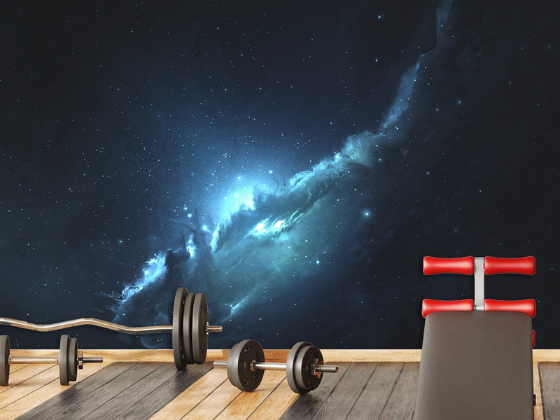 Peel and Stick Wall Mural Full-Wall Art Wallpaper "Space Nebula Surrounded by Stars" Decor For Bedroom