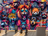 Art Design For Interior Peel and Stick Wall Mural With Pattern "Animalism" For Home Wall