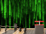 Wall mural Peel and Stick Vinyl “Matrix code" Wallpaper for For Home decor, Bedroom, Playroom