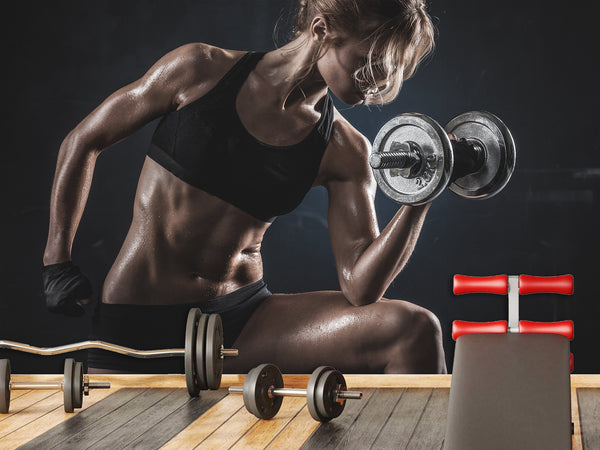 Sports Theme Self-Adhesive Wallpaper With Design For Gym, Photo Wallpaper "Sports And Training"