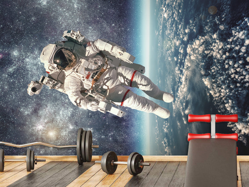 Self-adhesive Mural with a pattern for a teenager, photo wallpaper “Cosmonaut”
