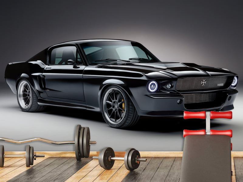 Peel and stick Wall Mural Inspired by Ford Mustang – Bold Wallpaper for Room/Garage/Gym