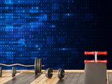 Bold Design For Office, Gaming Room Peel And Stick Wallpaper Full Wall Art Print For Home "Cryptocurrency Matrix" 💻