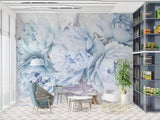 Peel and Stick Wall Mural Delicate Lavender Peonies – Luxury Floral Wallpaper Living Room