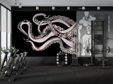 Ocean Theme Self-Adhesive Wallpaper for Gym, Office, Bedroom – "Octopus Tentacles: Breath of the Abyss"