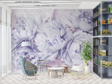 Non-Woven Wall Mural Soft Lavender Peonies – Elegant Floral Wallpaper for Bedroom