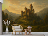 Self-Adhesive Wall Mural Full Wall Print History And Architecture For Living Room Work Area "Spirit Of Medieval Europe" Art Wall Design For Office 🏰