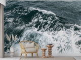 Peel and Stick Wallpaper – Ocean Storm Waves Design for Home and Workspace