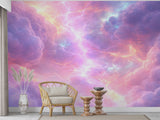 Lightning in Clouds Wall Mural – Dramatic Sky Storm Peel and Stick Wallpaper, Electric Atmosphere Wall Art