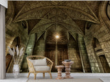 Non-Woven Wall Mural Print Architecture Design For Living Room Magical Church Gates For Living Room Art Wall Building Wallpaper