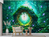 Enchanted Forest Non-Woven Wall Mural – Magical Woodland for Nursery, Bedroom