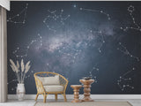 Peel and Stick Wall Mural – Bright Constellation Print Wallpaper for Living Room & Bedroom Ceiling
