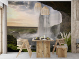 Natural Print Peel and Stick Wall Mural Waterfall View Design For Bedroom Print For Office Or Workspace Wallpaper Waterfall For Living Room