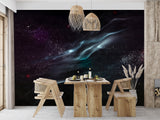Cosmic Wall Print peel and Stick Muralr For Living Room, Hall, Or Above The Bed "Stream Of Starlight" 🌌