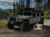Peel and Stick Wallpaper Off-Road Hummer in the Forest – Realistic Off-Road Print Wall Mural for Garage, Office, and Kids’ Room