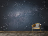 Peel and Stick Wall Mural – Bright Constellation Print Wallpaper for Living Room & Bedroom Ceiling