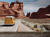 Road Print Travel Poster Nature For Home Quarry Wallpaper Peel and Stick Mural For Living Room, Bedroom, Office