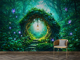 Enchanted Forest Non-Woven Wall Mural – Magical Woodland for Nursery, Bedroom