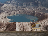Self-adhesive wall mural “Landscape in a Crater” Natural wall print Bedroom design Relaxation area wallpaper