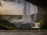 Natural Print Peel and Stick Wall Mural Waterfall View Design For Bedroom Print For Office Or Workspace Wallpaper Waterfall For Living Room
