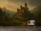 Self-Adhesive Wall Mural Full Wall Print History And Architecture For Living Room Work Area "Spirit Of Medieval Europe" Art Wall Design For Office 🏰