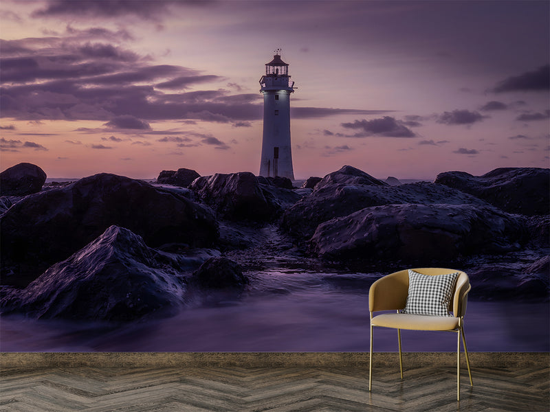 Natural Print Romantic Style Peel and Stick Wall Mural For Living Room And Bedroom Lighthouse Art For Entire Wall