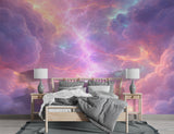 Lightning in Clouds Wall Mural – Dramatic Sky Storm Peel and Stick Wallpaper, Electric Atmosphere Wall Art