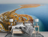 Natural wall print for living room Vinyl Wallpaper Peel and Stick Aerial landscape design for hallway Majestic scenery for office Art wall decor Dzharylhach Island print suitable for bedroom