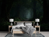 Mystic Forest Path Peel and Stick Wall Mural – Dark Woodland Nature Wallpaper for Bedroom, Living Room & Office