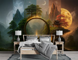 Self-Adhesive Wallpaper Full Wall Print For Living Room Office Design Fantasy Mural "Mystical Other Worlds" For Bedroom 🌌