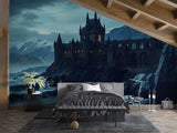 Gothic Style Self-Adhesive Wall Murals for Living Room, Bedroom, or Home Office – "Fortress at the Edge of the World"