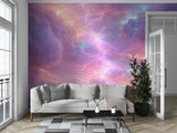 Lightning in Clouds Wall Mural – Dramatic Sky Storm Peel and Stick Wallpaper, Electric Atmosphere Wall Art