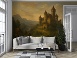 Self-Adhesive Wall Mural Full Wall Print History And Architecture For Living Room Work Area "Spirit Of Medieval Europe" Art Wall Design For Office 🏰