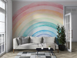 Non-Woven Wall Mural Painted Rainbow for a Magical Kids Room