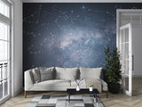 Self-Adhesive Constellation Sky Wall Mural – Starry Galaxy Wallpaper for Living Room and Bedroom Ceiling