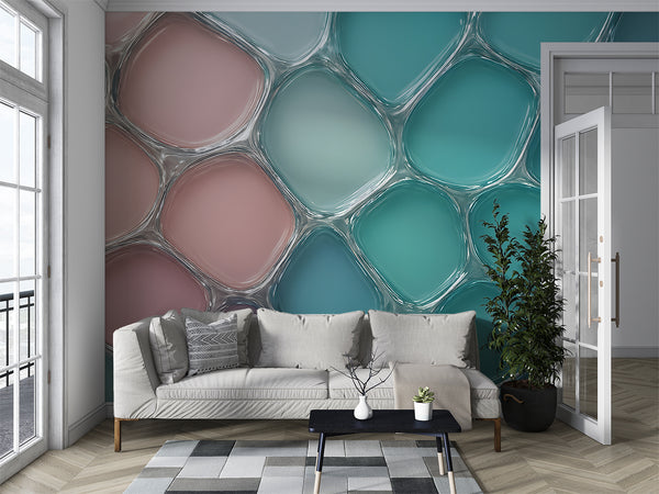 3D Wallpaper Pastel Colors Accent Wall Interesting Abstraction Non-Woven Mural Suitable For Relaxation Area Bedroom Print Office Poster Living Room Design 🎨
