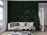 Aerial Forest Peel and Stick Wallpaper – Natural Fir Trees Wall Mural for Living Room & WorkspaceRoom & Office