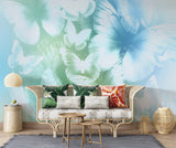 Floral Print | Non-Woven Wall Mural For Living Room | Butterfly Glow Art For Bedroom | Pastel Colors For Kids Room | Abstract Design 🌸